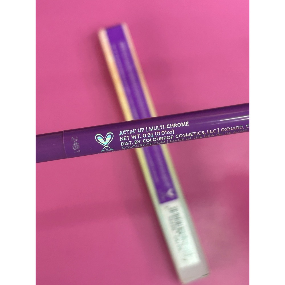 ColourPop Waterproof Creme Gel Liner Actin Up Purple Multi-Chrome 18 hr Wear New - Picture 4 of 5